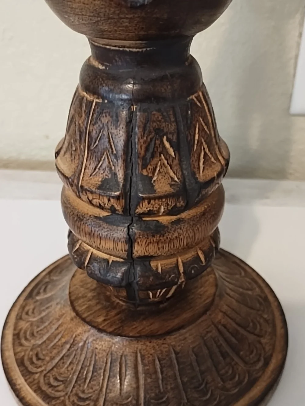 Wooden Candle Stick Holder